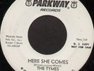 RARE 60's NORTHERN SOUL 45 - THE TYMES (Parkway) Here She Comes - Vinyl Promo