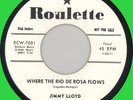 JIMMY LLOYD Where the Rio De Rosa Flows 45rpm Roulette 1957 original
