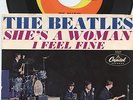 Rare Rock 45 & Picture Sleeve - The Beatles - I Feel Fine - She's A Woman