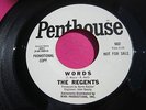 REGENTS - Words - Near Mint Garage Promo 45 rpm