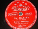GEORGES BRASSENS - La marine - 78 tours Polydor