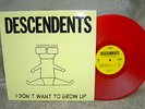 The Descendents - I Don't Want To Grow Up - Red Vinyl - 1985 LP - Punk