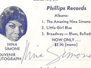 NINA SIMONE AUTOGRAPH CONCERT PROGRAM CARNEGIE HALL R & B SOUL ORIGINAL
