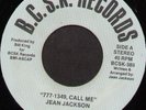 Rare Modern Soul Boogie 45 - JEAN JACKSON (B.C.S.K.)