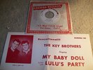 Teen 45 KEY BROTHERS My Baby Doll Gardena WITH PROMO FLYER & Sleeve