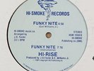 HI-RISE - funky nite - HI-SMOKE - pic sleeve BOOGIE FUNK 12