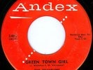 THE TRAVELERS Green Town Girl ROCKABILLY 45 on ANDEX 4012