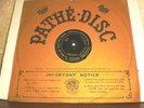 PATHE VERTICAL CENTER-START 90rpm12'' RECORD W/ORIGINAL SLEEVE- CARUSO IN ITALIA