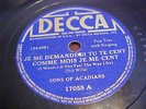 SONS OF ACADIANS - DECCA # 17055   