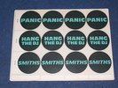 THE SMITHS - PANIC - COMPLETE SHEET OF PROMO STICKERS
