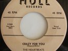 Doo Wop 45 THE HEARTBEATS Crazy For You on HULL HEAR