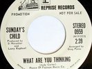 SUNDAY'S CHILD: What Are You Thinking / To Love Somebody 45 (dj) rare Soul