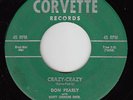 DON PEARLY - Corvette 1004 - Crazy-Crazy / Drag Race - 1958 SAX ROCKER 45 VG/VG+