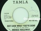BRENDA HOLLOWAY Just Look What RARE White Label PROMO Northern Soul TAMLA 54148