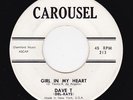 60s White Doowop DAVE T/DEL RAYS Girl In My Heart/Scooter Town VG+ HEAR BOTH