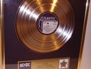 ACDC AC DC Back in Black goldene Schallplatte