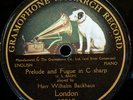 WILHELM BACKHAUS     6 acoustic records     London 1908-10