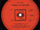 BOB DYLAN Bringing It All Back Home Early UK MONO LP
