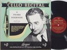 PIERRE FOURNIER Cello RECITAL Ernest Lush   UK LONDON LL 700 FFRR MONO