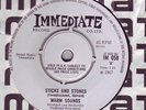 WARM SOUNDS *STICKS AND STONES/ ANGELINE* IMMEDIATE 1967 NM