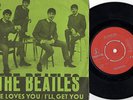 SWEDEN Beatles Single 1963 She loves you Parlophone R 5055 Green Cover Red Label