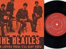 SWEDEN Beatles Single 1963 She loves you Parlophone R 5055 Orange Cover Red Labe