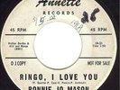 Bonnie Jo Mason Ringo I Love You 45 Cher DJ Annette 1000 vg '64 Beatles Cher 1st
