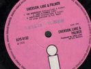 EMERSON LAKE AND PALMER s/t LP 6 track name stamp on label sleeve has ringwear a