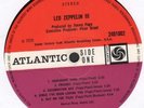 LED ZEPPELIN 3 LP 10 track original pressing red/plum atlantic label with peter