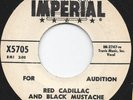 BOB LUMAN Red Cadillac And Black Mustache IMPERIAL 45 1960 PROMO