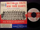 Vintage 1958 BALTIMORE COLTS v. NY GIANTS World Championship 45 rpm Record