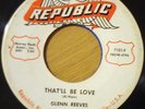 GLENN REEVES That'll Be Love 1955 REPUBLIC ROCKABILLY / HILLBILLY 45