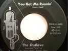 * OUTLAWS You Got Me Runnin/Run Rudolph  GARAGE ROCKABILLY jre 45 HEAR