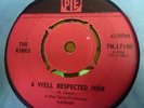 THE KINKS. A WELL RESPECTED MAN/ MILK COW BLUES. EXPORT. SUPER RARE.UK SINGLE