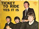 The Beatles, Ticket to Ride 1965 Capitol East Coast Picture Sleeve & 45