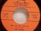 45 Bay Area Northern Soul THE TANDELS Why Did Our Love Go JAM-CHA 302 Very Rare
