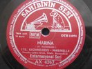 GREEK 78 RPM RECORD   REMBETIKO   ZEYBEK   KAZANDJIDI   MARINA  RARE    HEAR MP3
