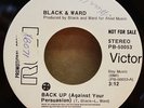 BLACK & WARD BACK UP 45 CANADIAN NORTHERN SOUL RCA PROMO