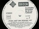 Rare DECCA Musterplatte / Promo - LP mit Klaus WUNDERLICH     Kleine Stückzahl