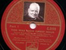 WW2 WINSTON CHURCHILL 2 X 78RPM 