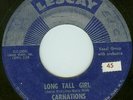Carnations Long Tall Girl / Is There Such A World Lescay VG Doo Wop 45 HEAR IT