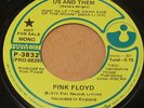 PINK FLOYD US & THEM WLP PROMO 45 DJ COPY SLEEVE 1974 DARK SIDE OF THE MOON VG+