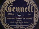 Rare Jelly Roll Morton 78 rpm Jazz Record Gennett 5218 V+