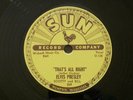 ELVIS PRESLEY Sun Label Record #209 That’s All Right / Blue Moon of Kentucky