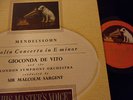 GIOCONDA DE VITO EMI BLP 1008 MENDELSSOHN CONCERT  N/M