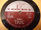 LINK WRAY & RAY MEN Rumble CADENCE 1347   ROCKABILLY