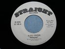 ALICE COOPER Reflected / Living 45 Record WHITE LABEL PROMO STRAIGHT Label Rare