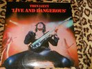 THIN LIZZY LIVE AND DANGEROUS SWIRL VERTIGO LP SINGAPORE RARE