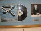 Mike Oldfield signed picture and LP in display case