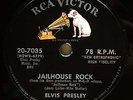 2 Elvis Presley 78s 1957 Jailhouse Rock 78 1956 Hound Dog RCA Victor US Records